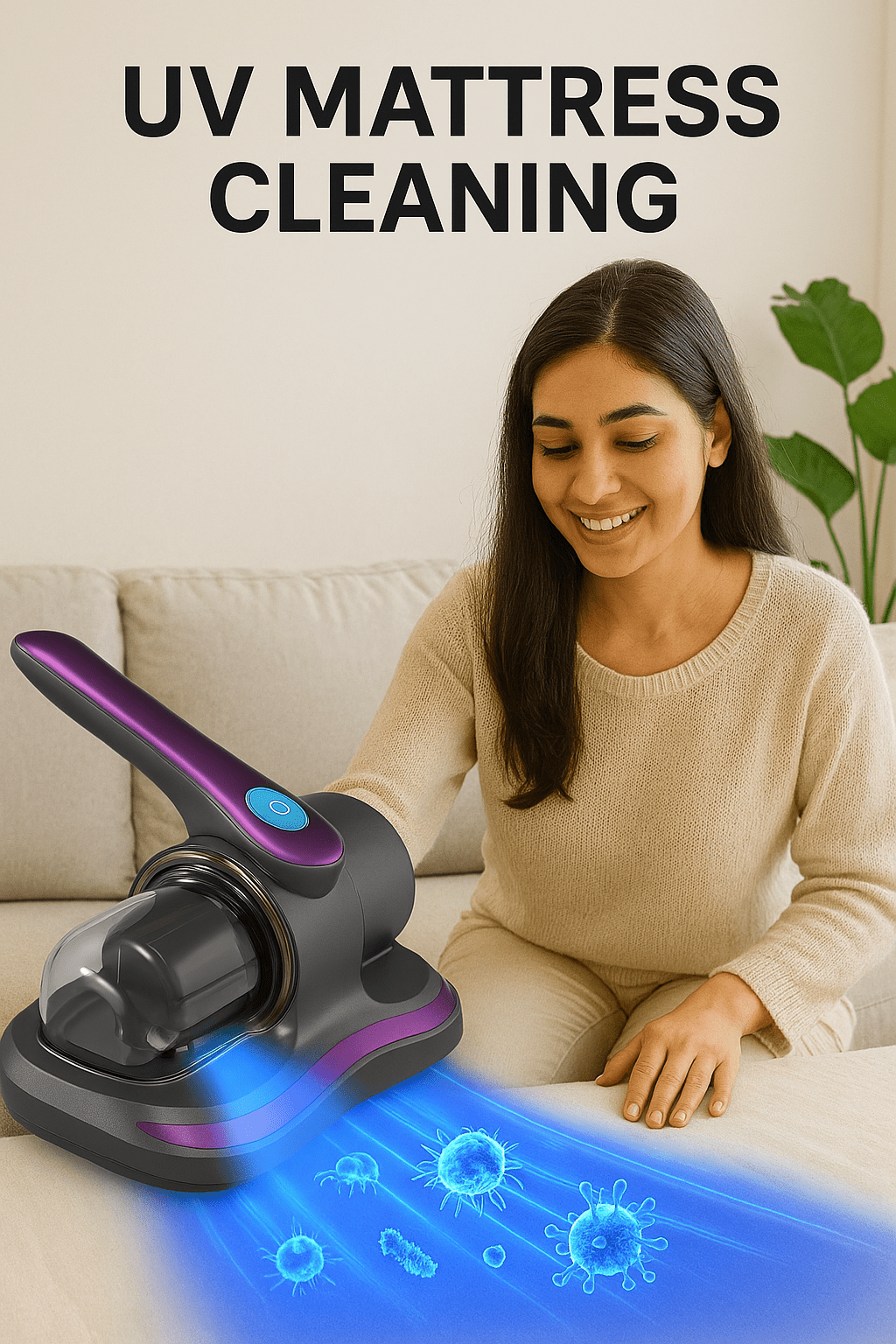 Inno Prods Home Improvement Rechargeable Cordless Powerful Vacuum Cleaner – HEPA Suction with UV Sterilization | Sofa , Matress, Carpet Vaccum Cleaner