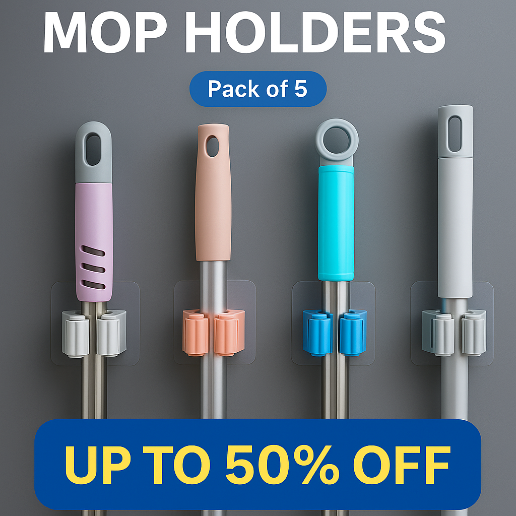 Premium 3M Heavy Weight Self Adhesive Multipurpose Mop / Broom Holder