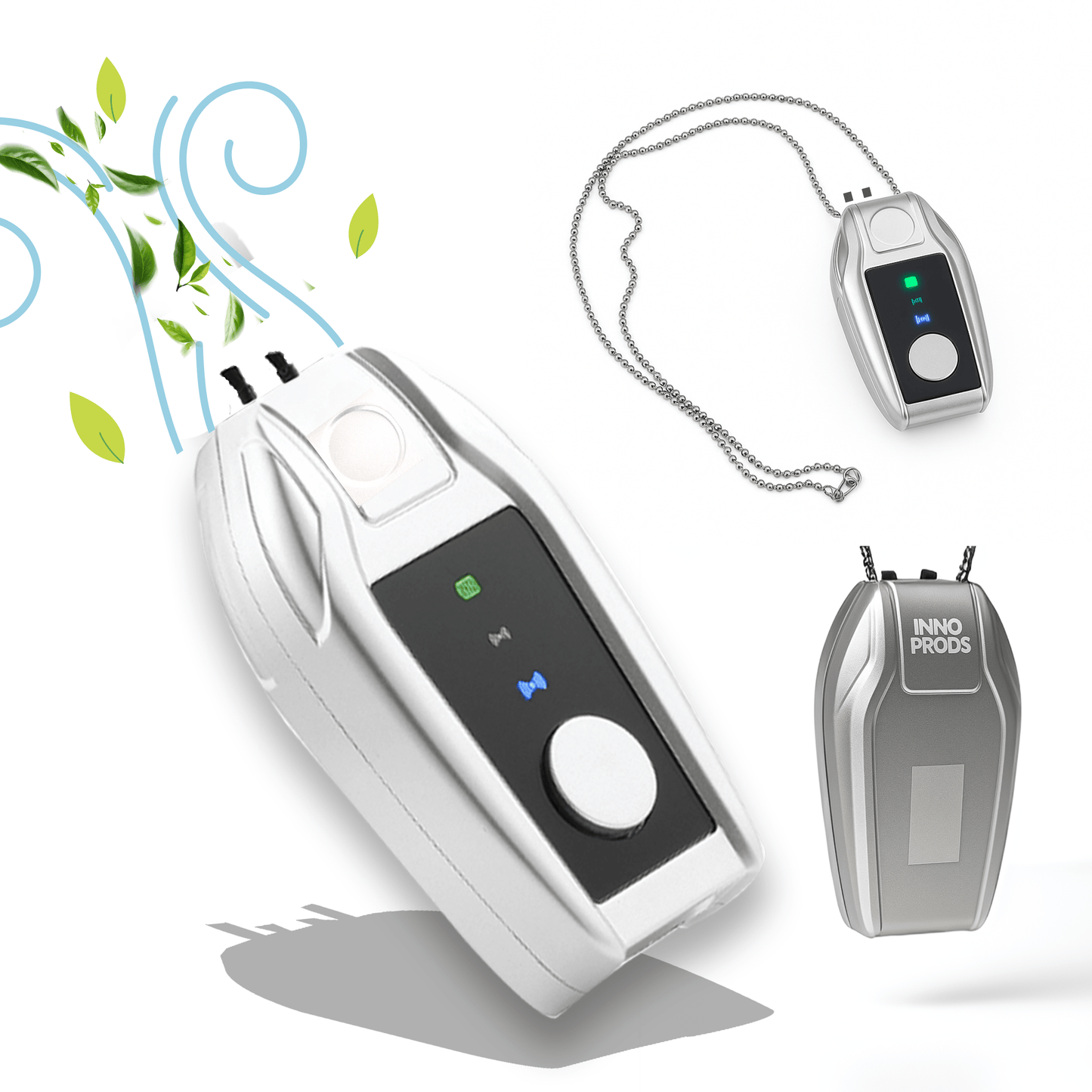 4S Enterprises Air Cleaners Inno Prods Filter Free Portable Air Purifier, Mini Wearable Air Purifier for Neck, Electric Air Freshner, Personal Portable Negative Ionizer for Dust, Smoke, Odor, Pollen for Home, Bedroom, Car