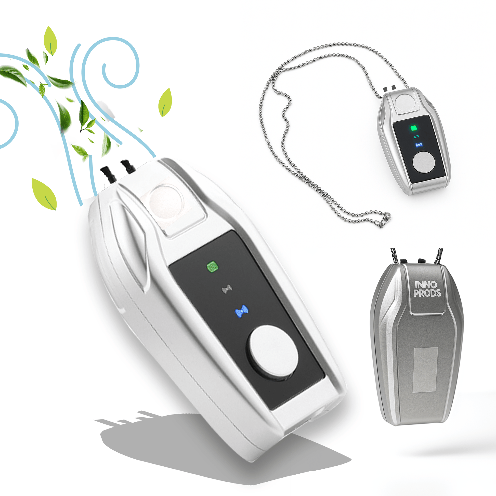 4S Enterprises Air Cleaners Inno Prods Filter Free Portable Air Purifier, Mini Wearable Air Purifier for Neck, Electric Air Freshner, Personal Portable Negative Ionizer for Dust, Smoke, Odor, Pollen for Home, Bedroom, Car