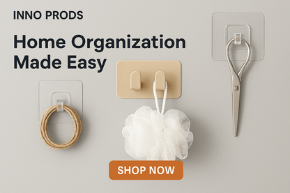 4S Enterprises Home & Kitchen Inno Prods™ Multipack Multi-Purpose No-Drill Adhesive Double Tape / Hook / Holders | DIY Home Organizers