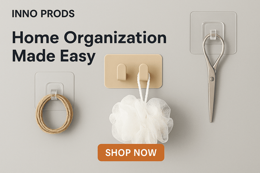 4S Enterprises Home & Kitchen Inno Prods™ Multipack Multi-Purpose No-Drill Adhesive Double Tape / Hook / Holders | DIY Home Organizers
