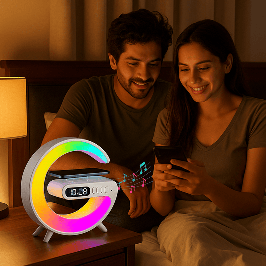 Inno Prods Gifting Ideas Wireless Charging & Bluetooth Speaker Multicolor LED Lamp