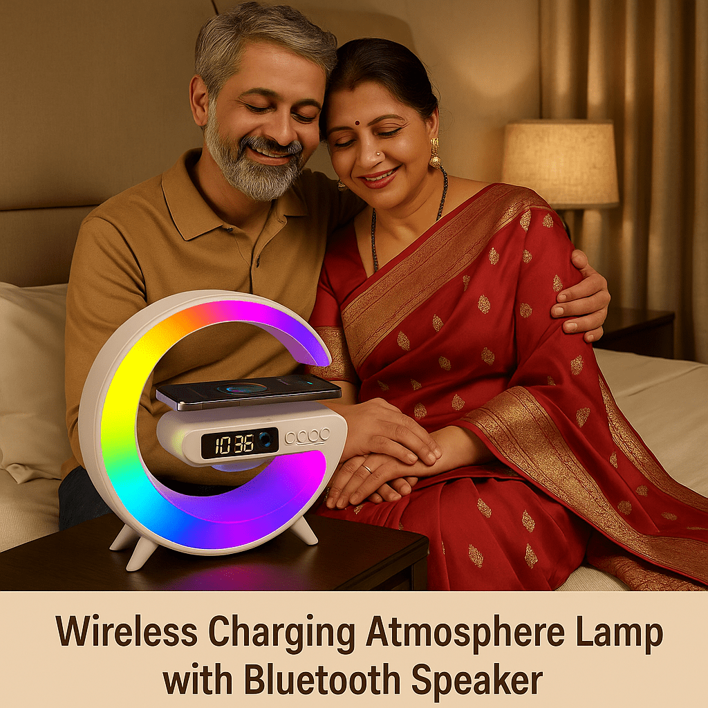 Inno Prods Gifting Ideas Wireless Charging & Bluetooth Speaker Multicolor LED Lamp