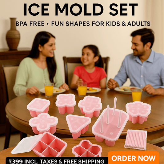 Inno Prods Home Improvement Multi Design Ice Mold Set Multi Shaped BPA Free Ice Maker For Kids And Adults Set of 8
