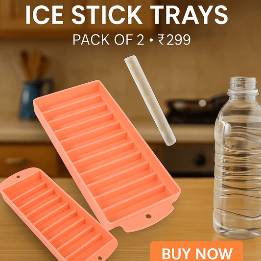 Inno Prods Home & Kitchen Compact Plastic Ice Stick Tray ( Pack of 2)