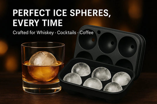 Inno Prods Kitchen Essentials 6-Ball Round Ice Cube Tray – Large Spheres for Whiskey, Cocktails & More