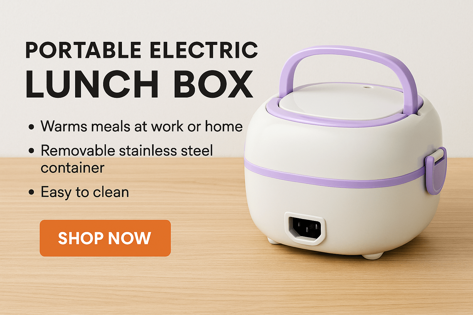 Inno Prods Kitchen Essentials Portable Electric Lunch Box – 2 Steel Container | Portable Food Warmer with Stainless Steel Container
