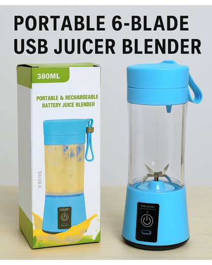 Inno Prods Kitchen Tool 🔋 Portable 6-Blade USB Juicer Blender – Powerful Motor, Rechargeable & Compact