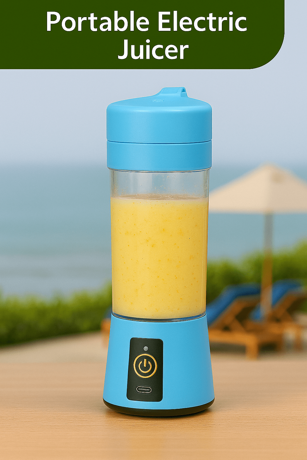 Inno Prods Kitchen Tool 🔋 Portable 6-Blade USB Juicer Blender – Powerful Motor, Rechargeable & Compact