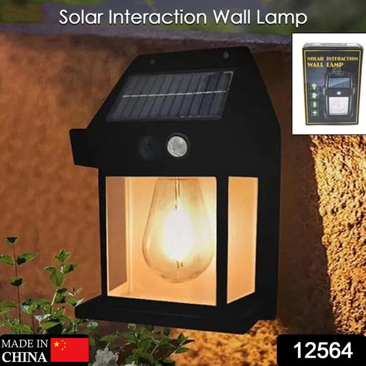 Wukusy Home Improvement 9428 Solar Wall Lights  Lamp Outdoor Wireless Dusk To Dawn Porch Lights Fixture Solar Wall Lantern With 3 Modes  Motion Sensor Waterproof Exterior Lighting With Clear Panel (1 Pc )