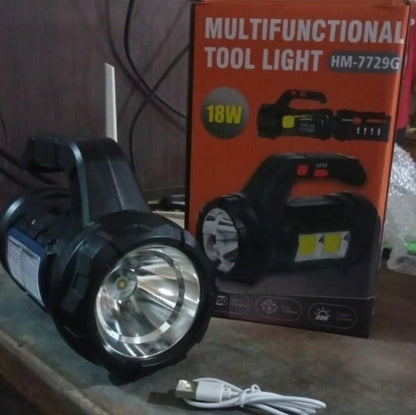 Wukusy Home Improvement Multi Functional Sos Light With Tool Box Torchlight (18 W)