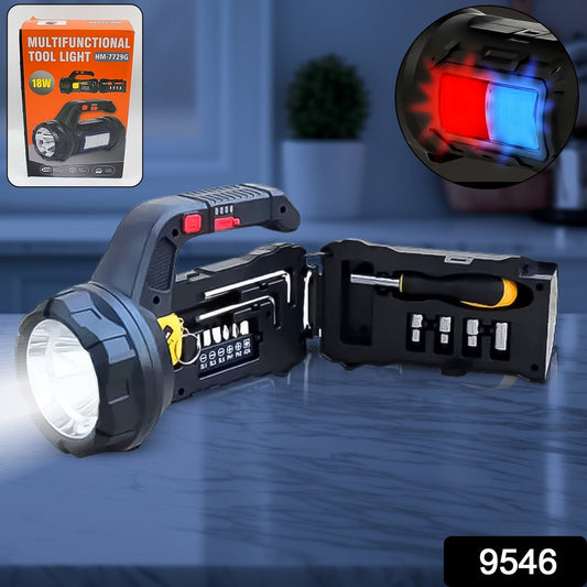 Wukusy Home Improvement Multi Functional Sos Light With Tool Box Torchlight (18 W)