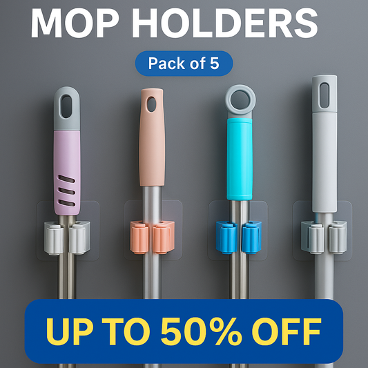 Premium 3M Heavy Weight Self Adhesive Multipurpose Mop / Broom Holder 