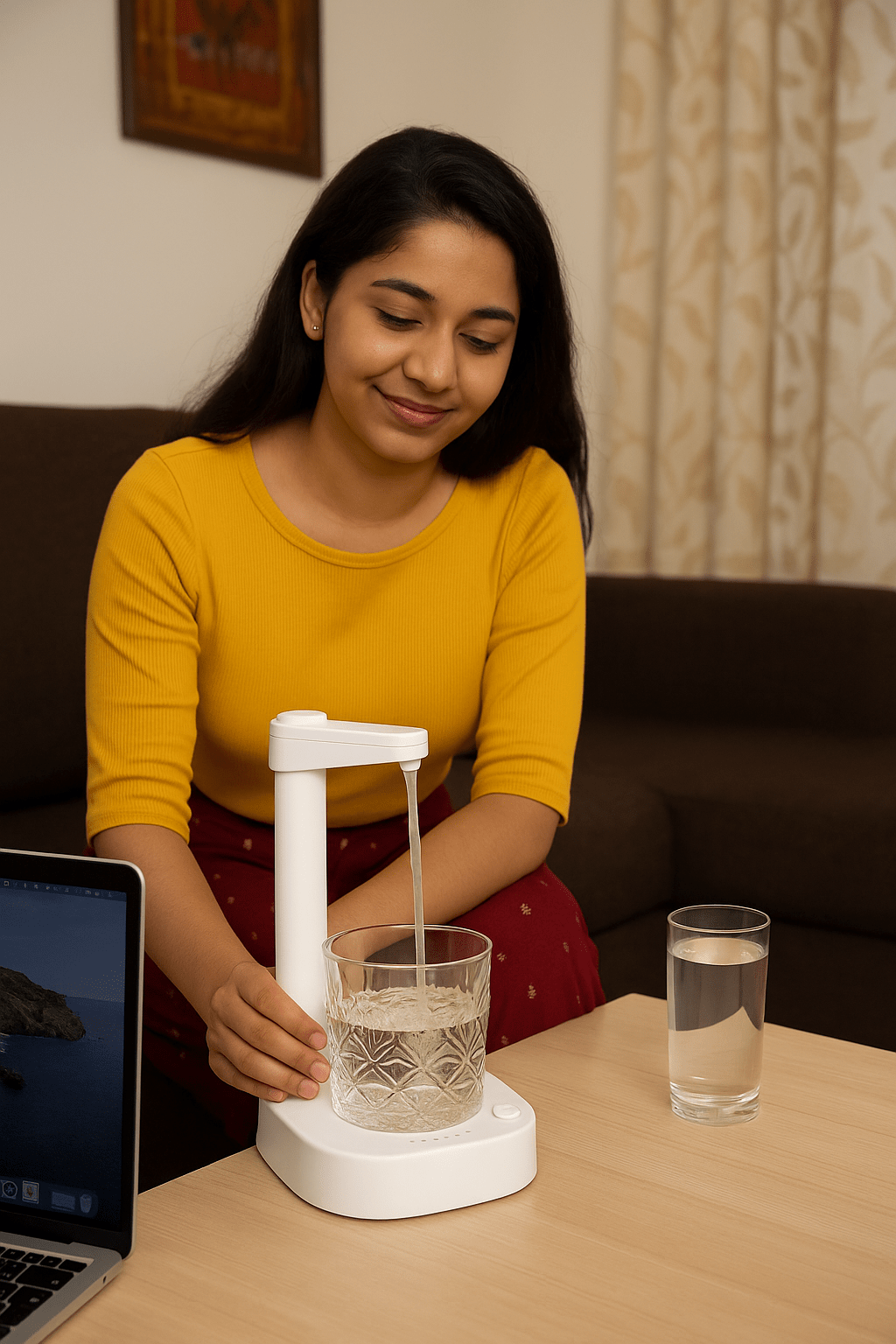 Wukusy Home Improvement Smart USB Table Water Dispenser – Portable One-Button Pump