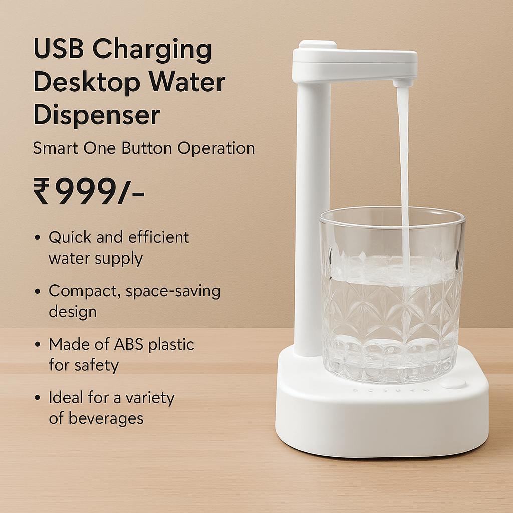 Wukusy Home Improvement Smart USB Table Water Dispenser – Portable One-Button Pump