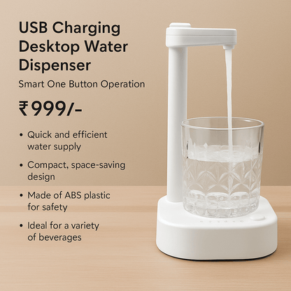Wukusy Home Improvement Smart USB Table Water Dispenser – Portable One-Button Pump